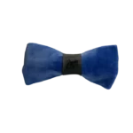 Noeud papillon Chapatt'de velours bleu et chambre à air upcyclée