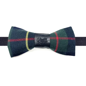 Nœud papillon mix tartan écossais et chambre à air upcyclée | réf : NP790 Nœud papillon mixant du tartan écossais et de la chambre à air upcyclée