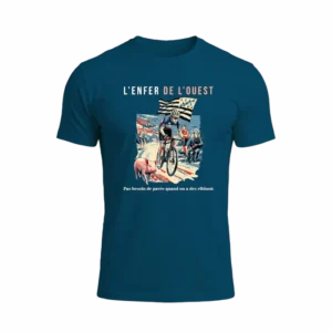 T-shirt en coton bio marqué "L'enfer de l'ouest"