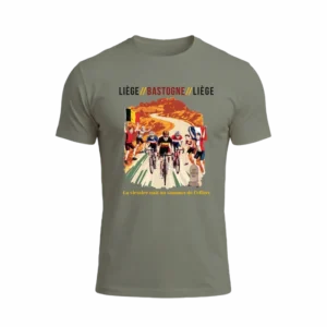 T-shirt en coton bio marqué Liège Bastogne Liège